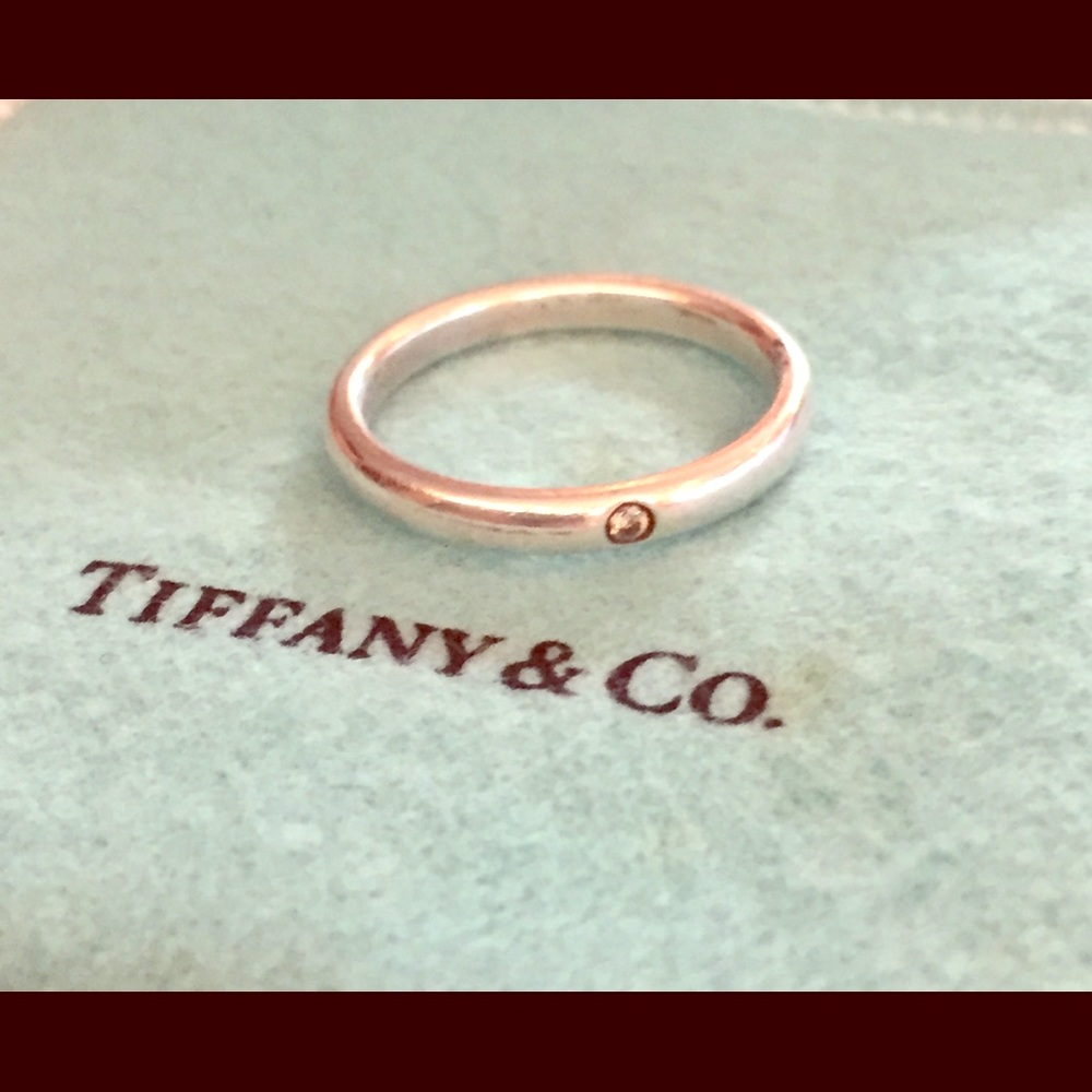Tiffany & Co. Sterling Silver & Diamond Ring